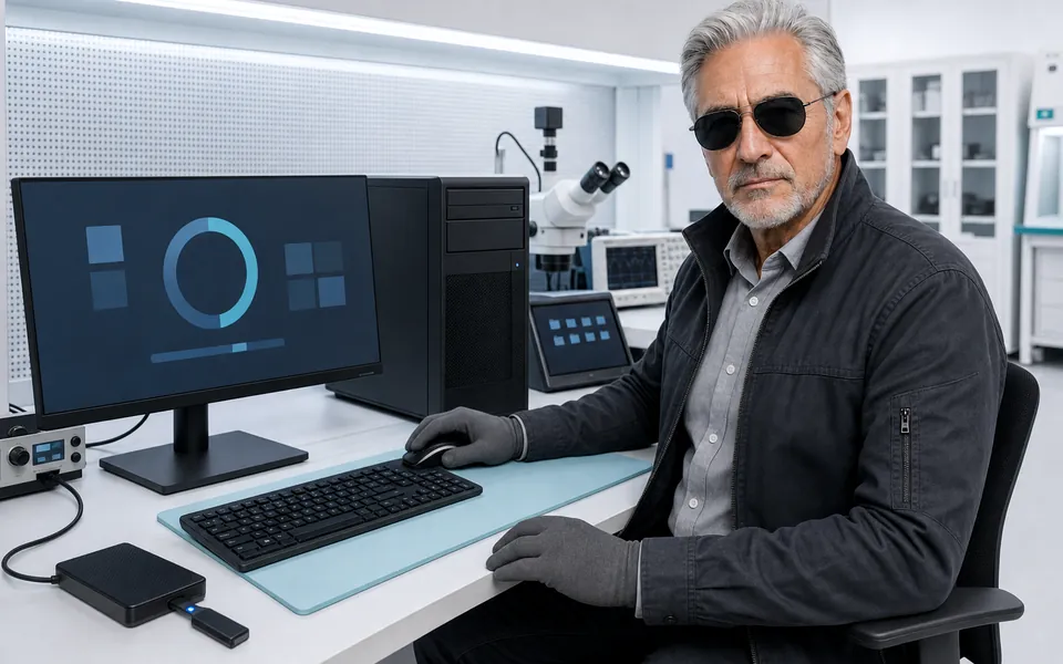 Especialista do Ronin realizando a formatação e configuração de um computador